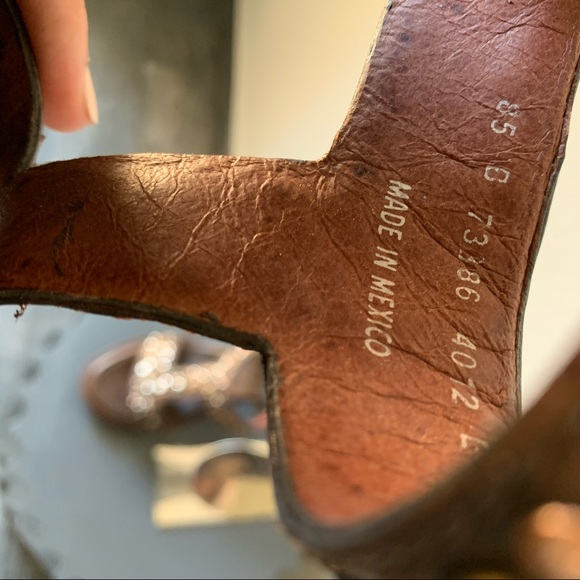 $75🔥 Brown platform Frye sandals size 8.5US - Picture 7 of 9